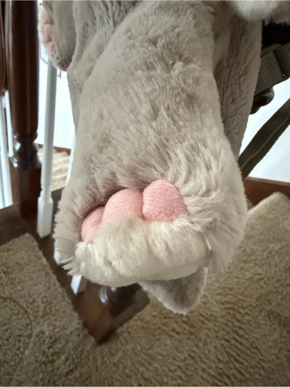 Plush Elephant Kids Backpack in Light Gray - Soft Stuffed Animal Bag